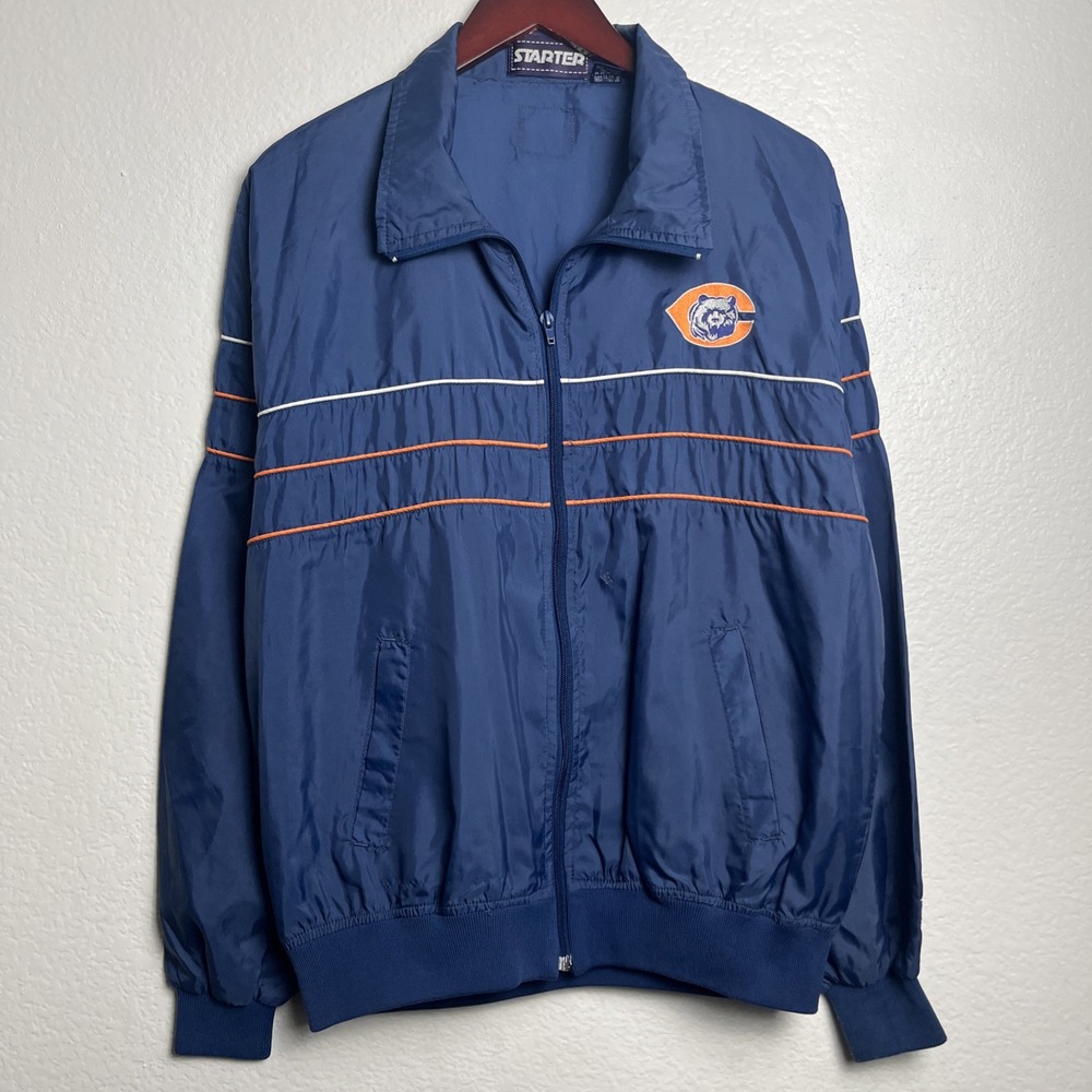 VTG Chicago Bears Starter Jacket Large Great Condition 80s Satin Nylon Thin NFL